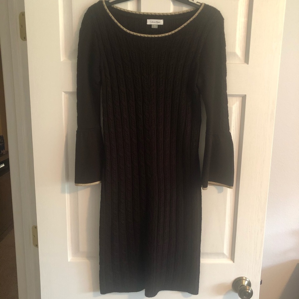 Calvin Klein black knit dress. Never worn.